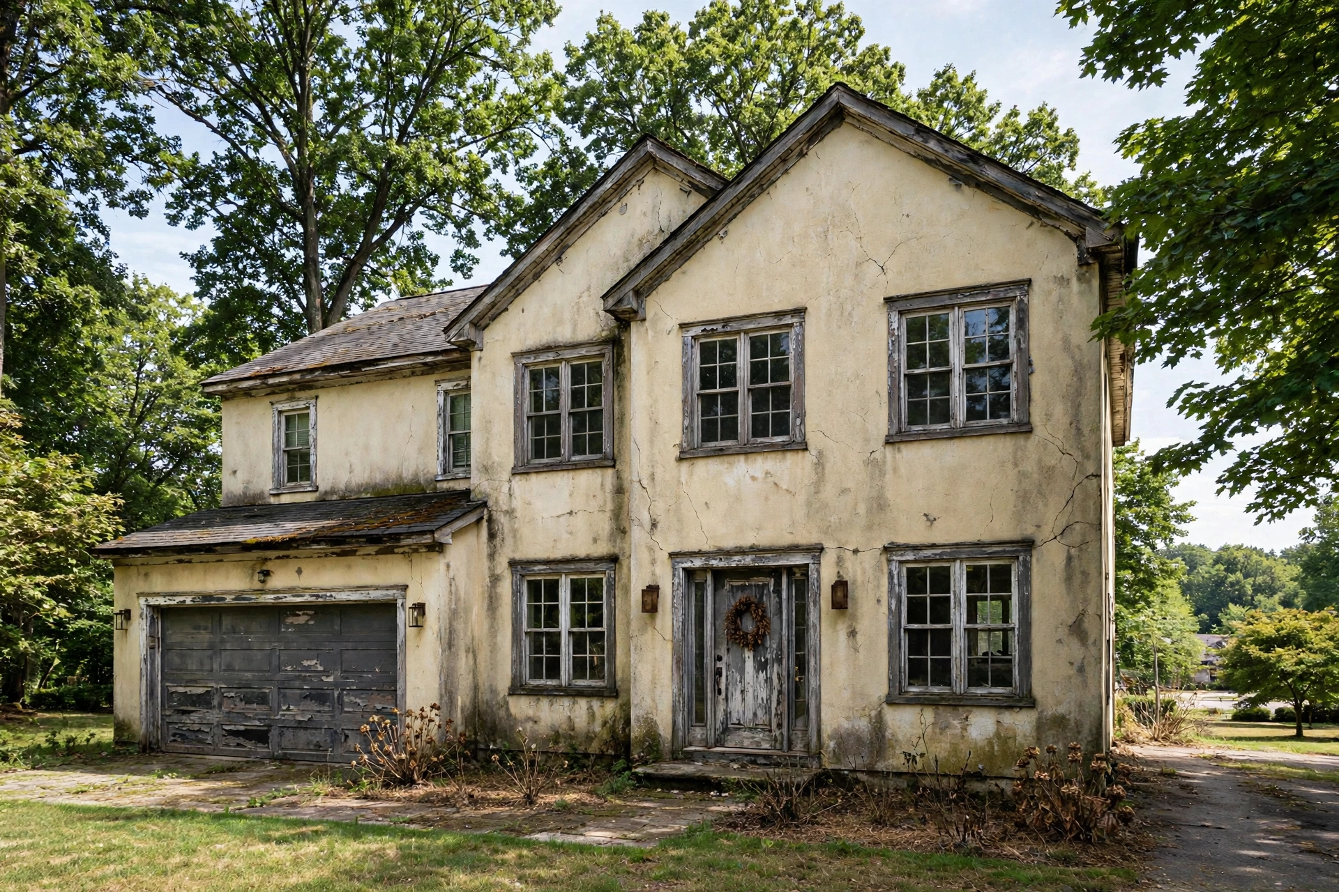 Before photo,  Stucco Painting in Pointer Ridge, by Bowie Painting Company